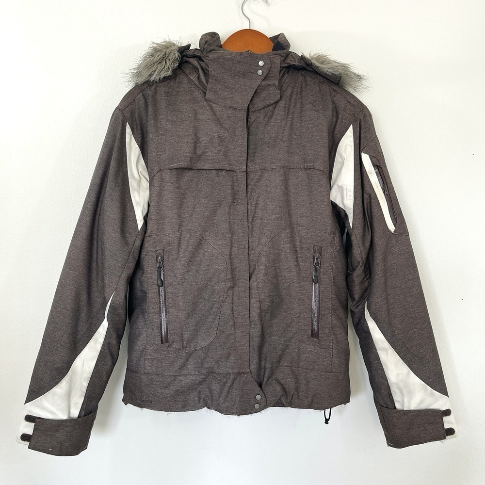 Columbia‎ Titanium Womens Ski & Snowboard Jacket Size Brown Waterproof Insulated